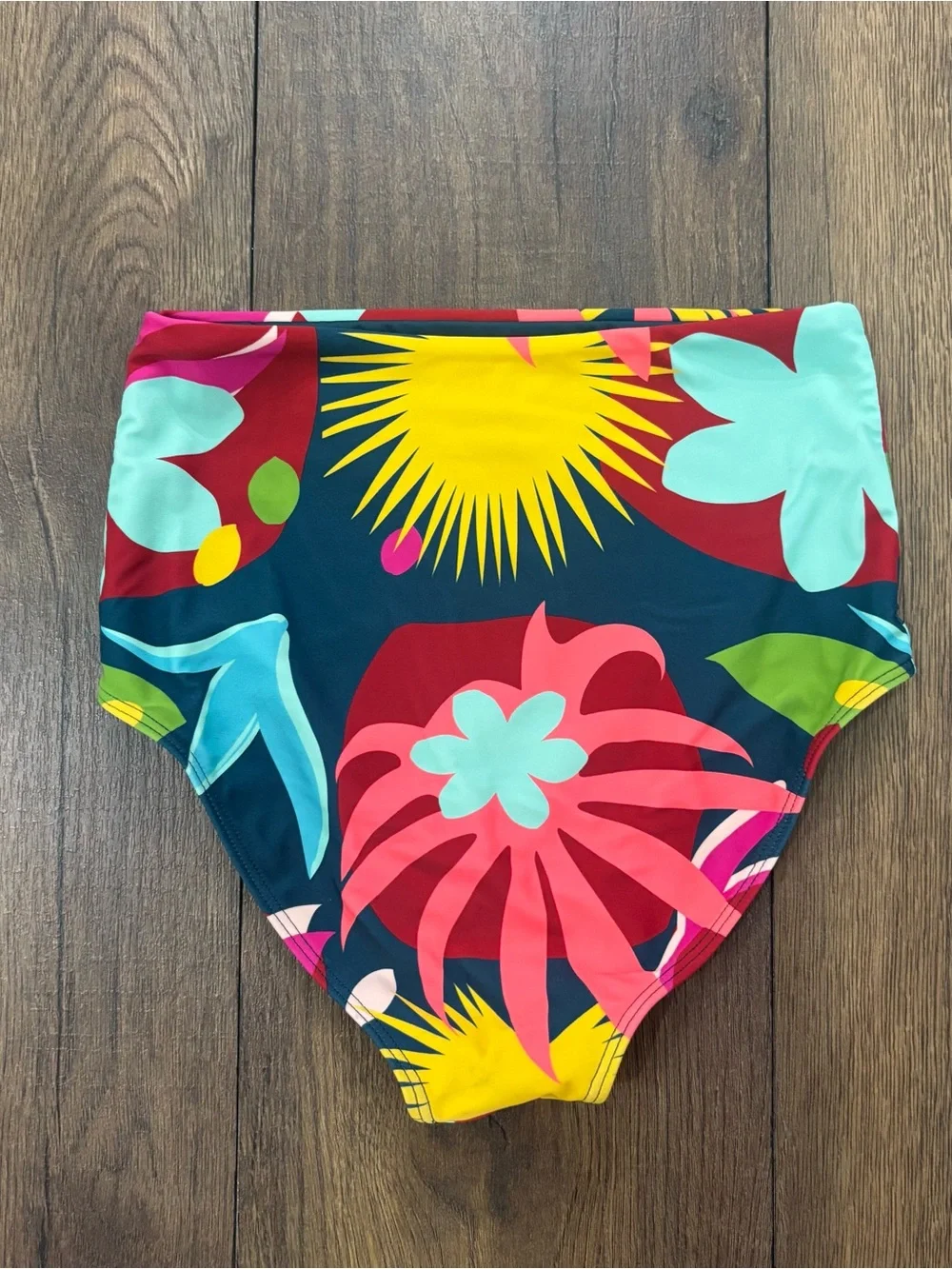 Water Slide Bikini Bottoms, Floral Print, Size 10 years
